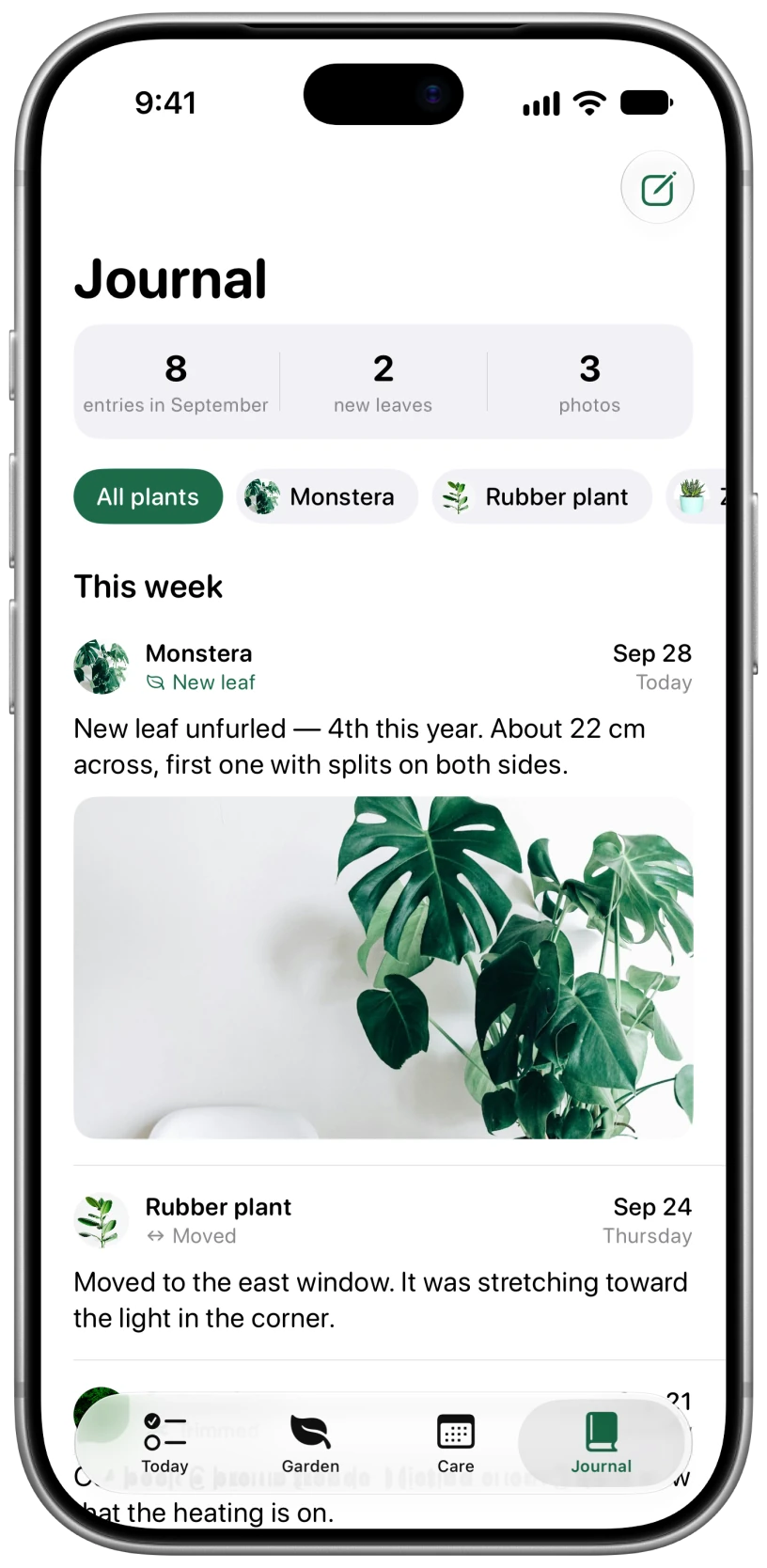 Canopy Journal screen